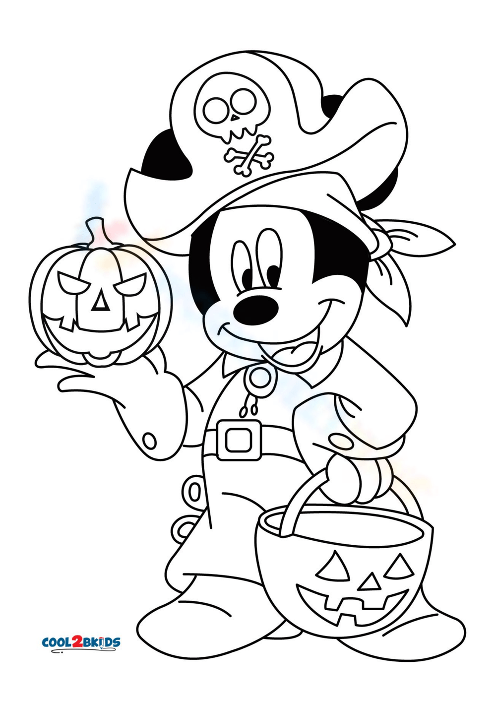 mickey halloween coloring pages