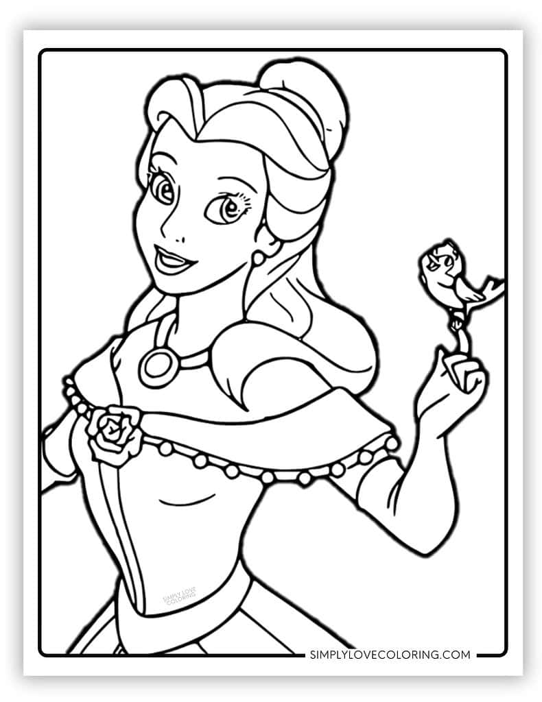Disney Princess Coloring Pages Free PDF Printables Simply Love Coloring