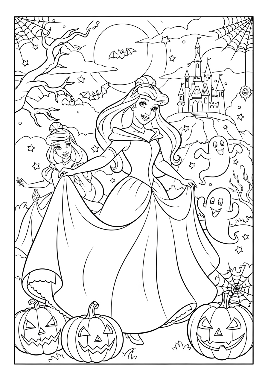 Disney Princess Halloween Coloring Pages Printable Fun Disney Princess Halloween Coloring Pages Printable Fun