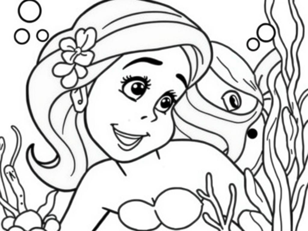 mermaid ariel coloring pages mermaid ariel coloring pages
