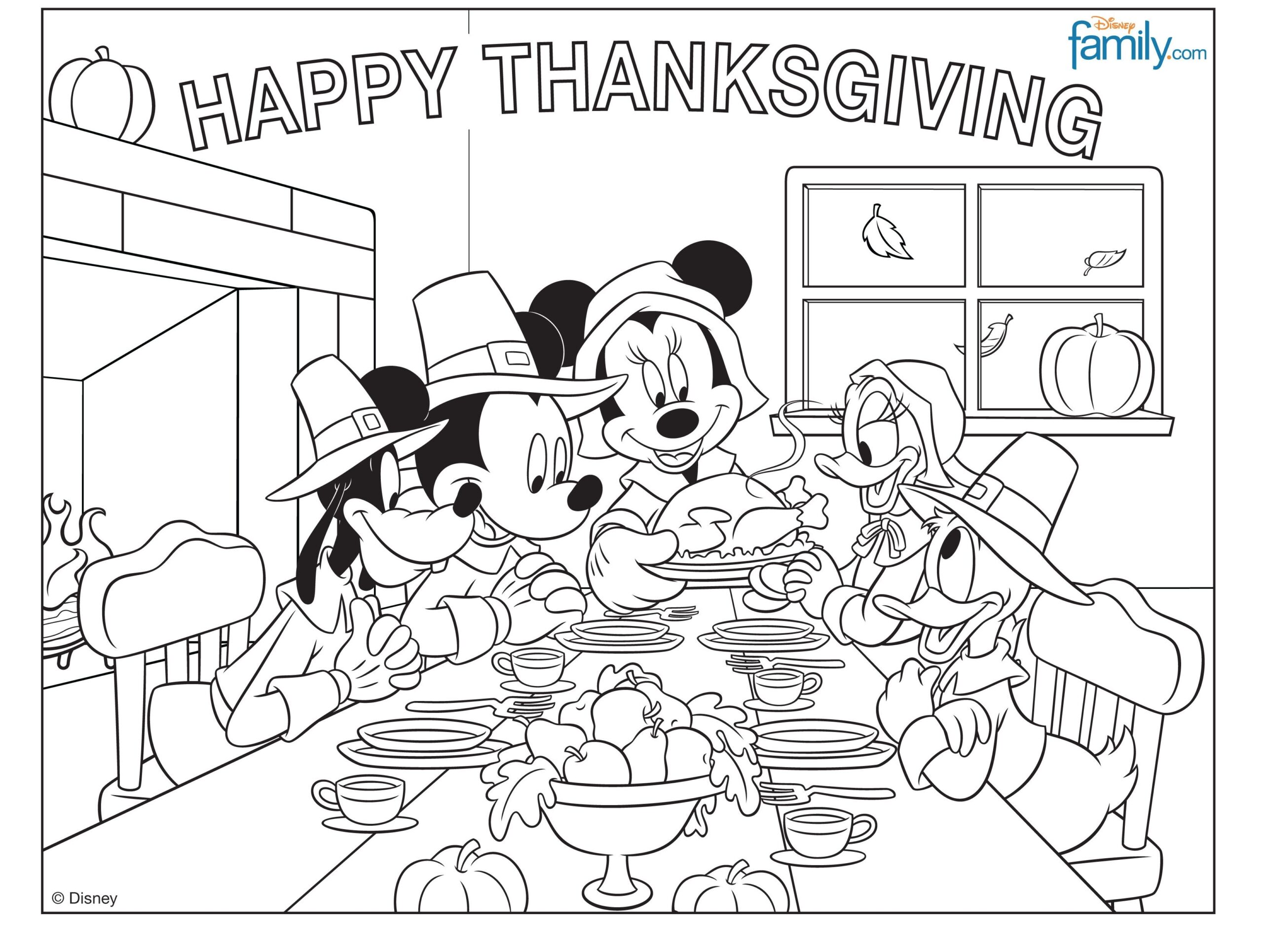 Disney Thanksgiving Coloring Pages Books 100 FREE And Printable   Disney Thanksgiving Coloring Pages Books 100 FREE And Printable