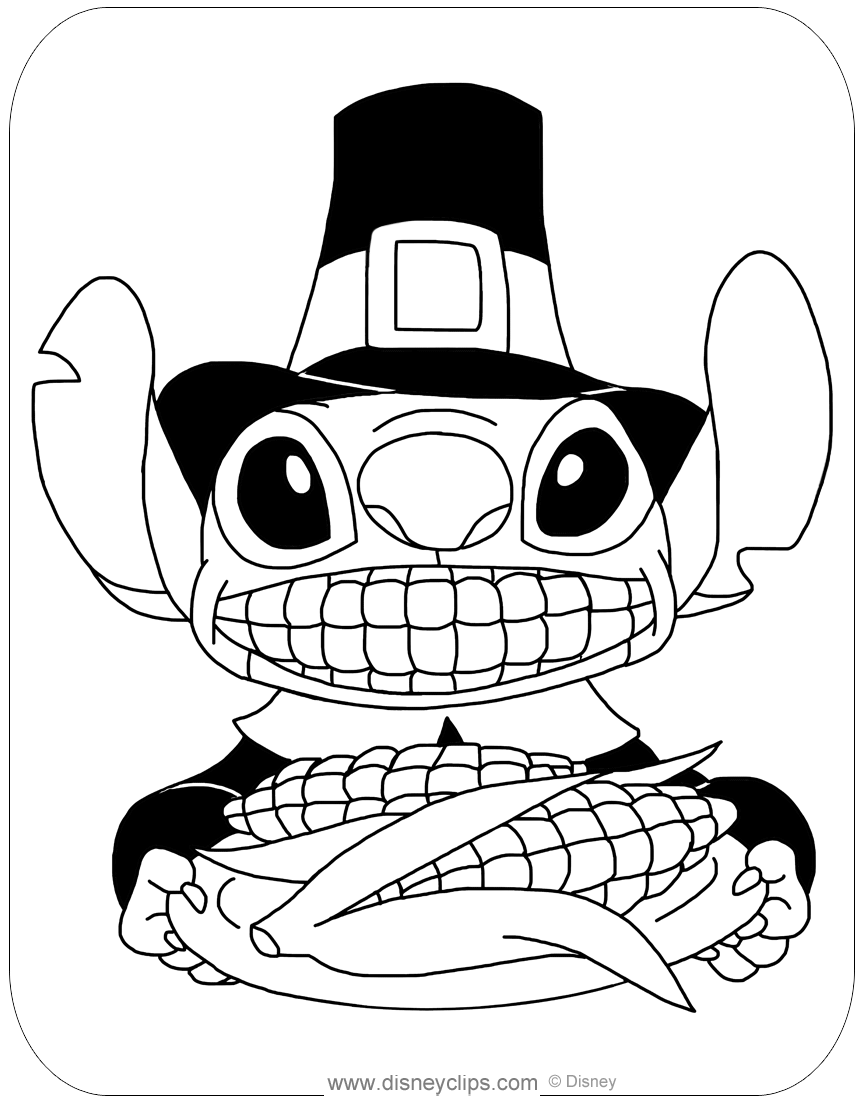 Disney Thanksgiving Coloring Pages Disneyclips