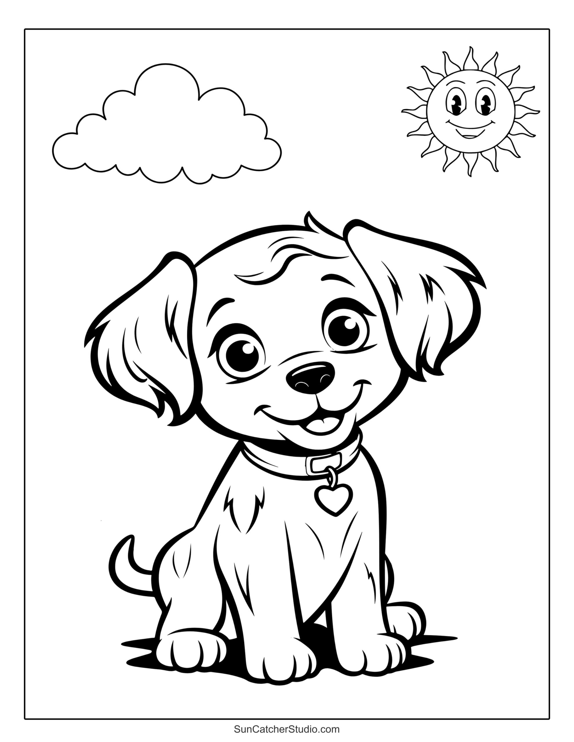 free printable dog coloring pages