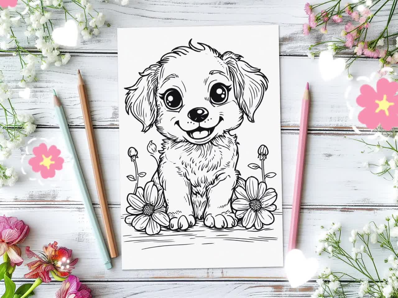cute puppy dog coloring pages cute puppy dog coloring pages