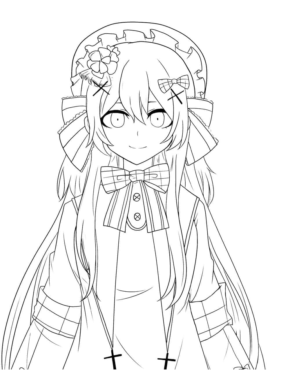 long hair anime girl coloring pages long hair anime girl coloring pages
