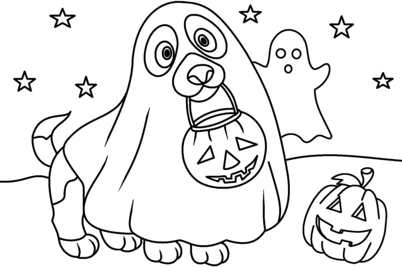 halloween dog coloring page halloween dog coloring page