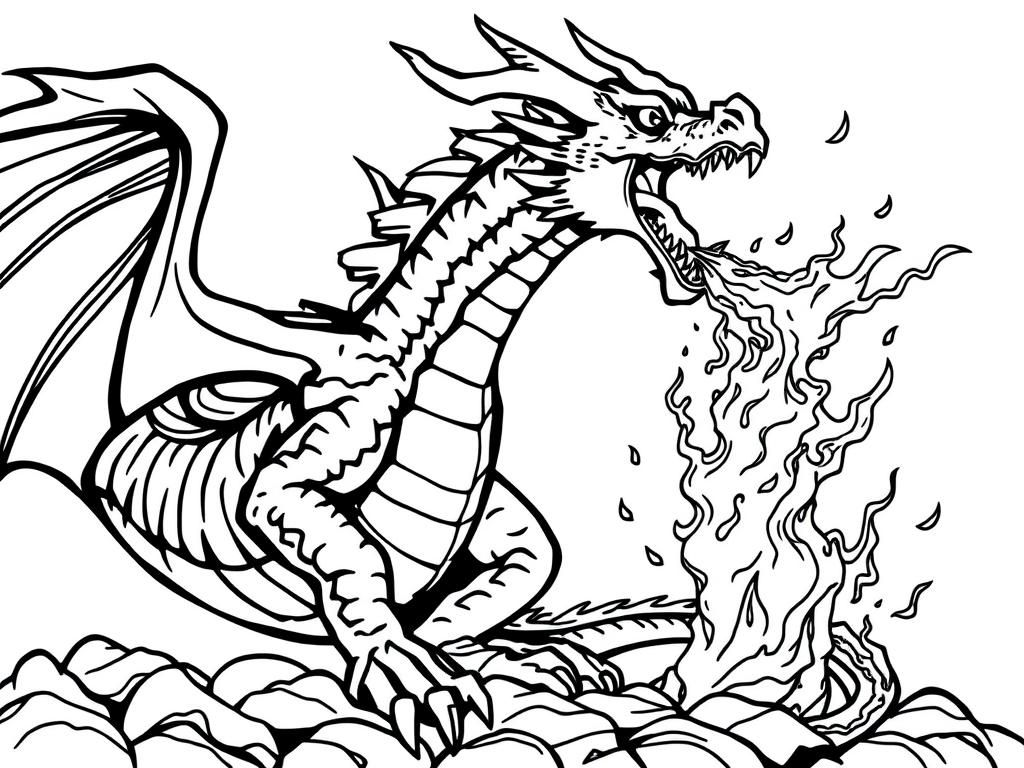 Dragon Coloring Page Free Printable Coloring Page