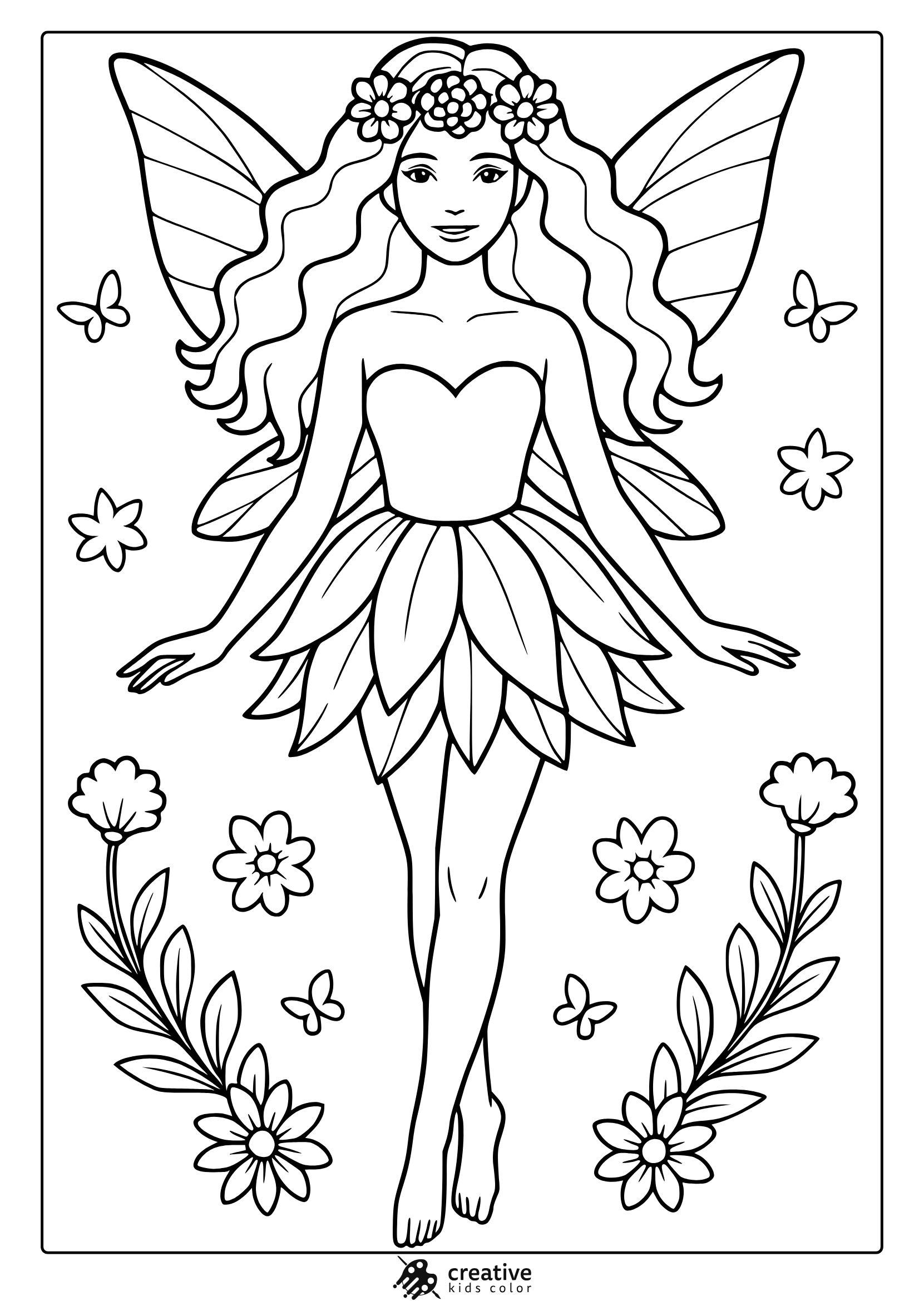 Fairy Coloring Pages Free Printable PDFs 