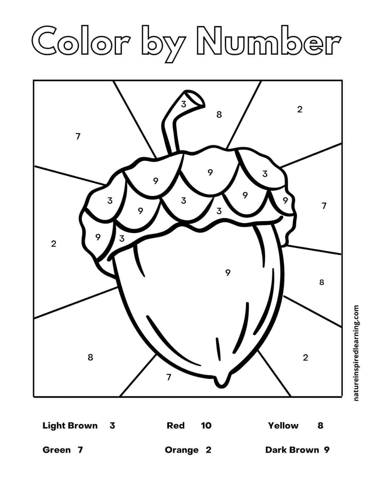 Fall Color By Number Nature Inspired Learning Fall Color By Number Nature Inspired Learning