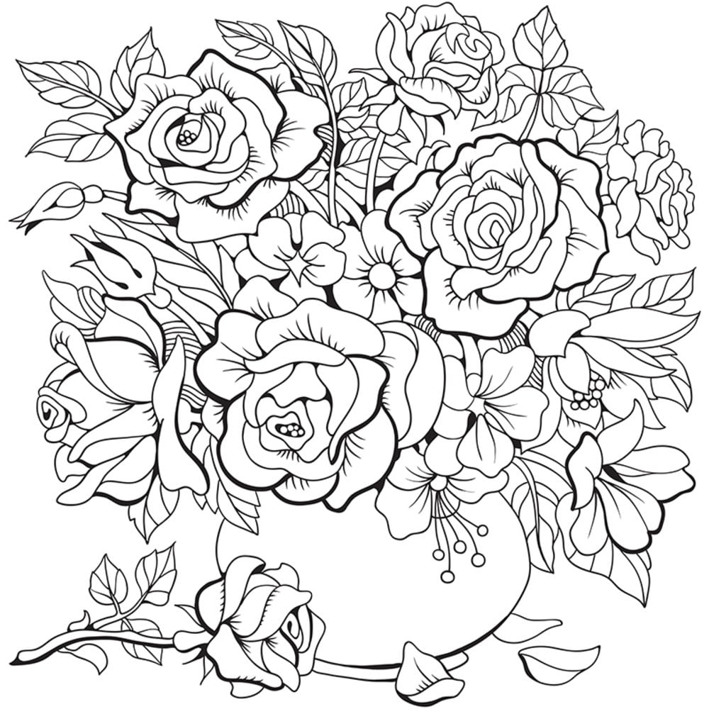 printable coloring flower pages printable coloring flower pages