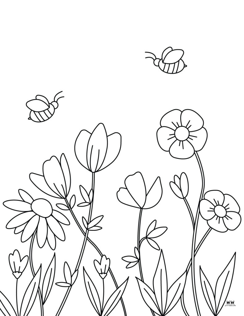 Flower Coloring Pages 50 FREE Printable Pages Printabulls Flower Coloring Pages 50 FREE Printable Pages Printabulls