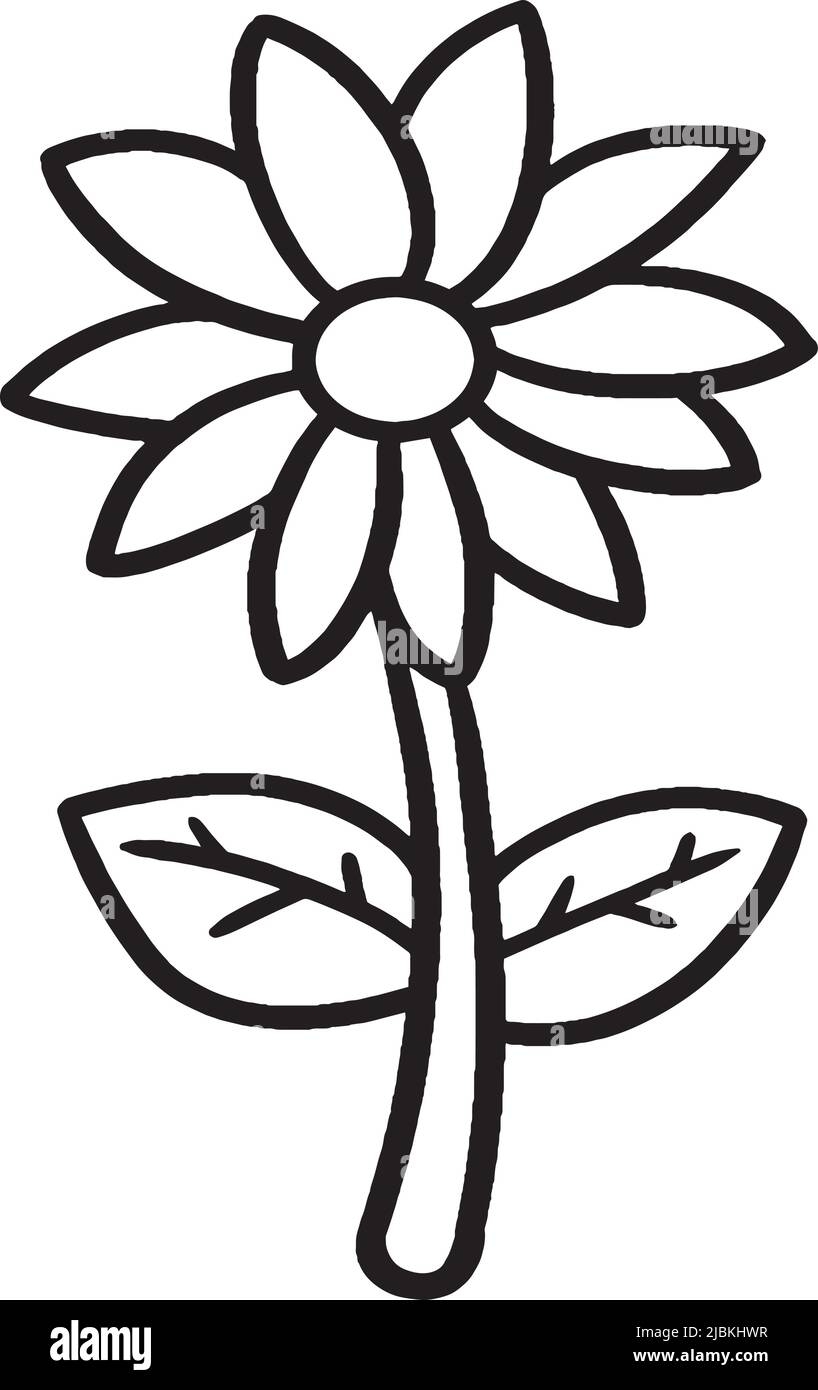 Flower Isolated Coloring Page For Kids Stock Vector Image Art Alamy Flower Isolated Coloring Page For Kids Stock Vector Image Art Alamy