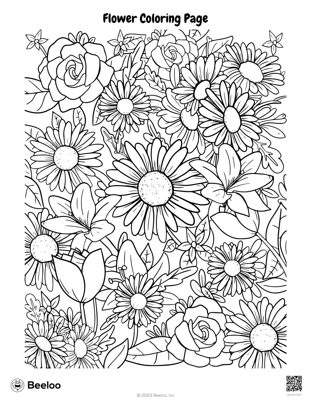 Flower themed Coloring Pages Beeloo Printable Crafts And Activities For Kids Flower themed Coloring Pages Beeloo Printable Crafts And Activities For Kids