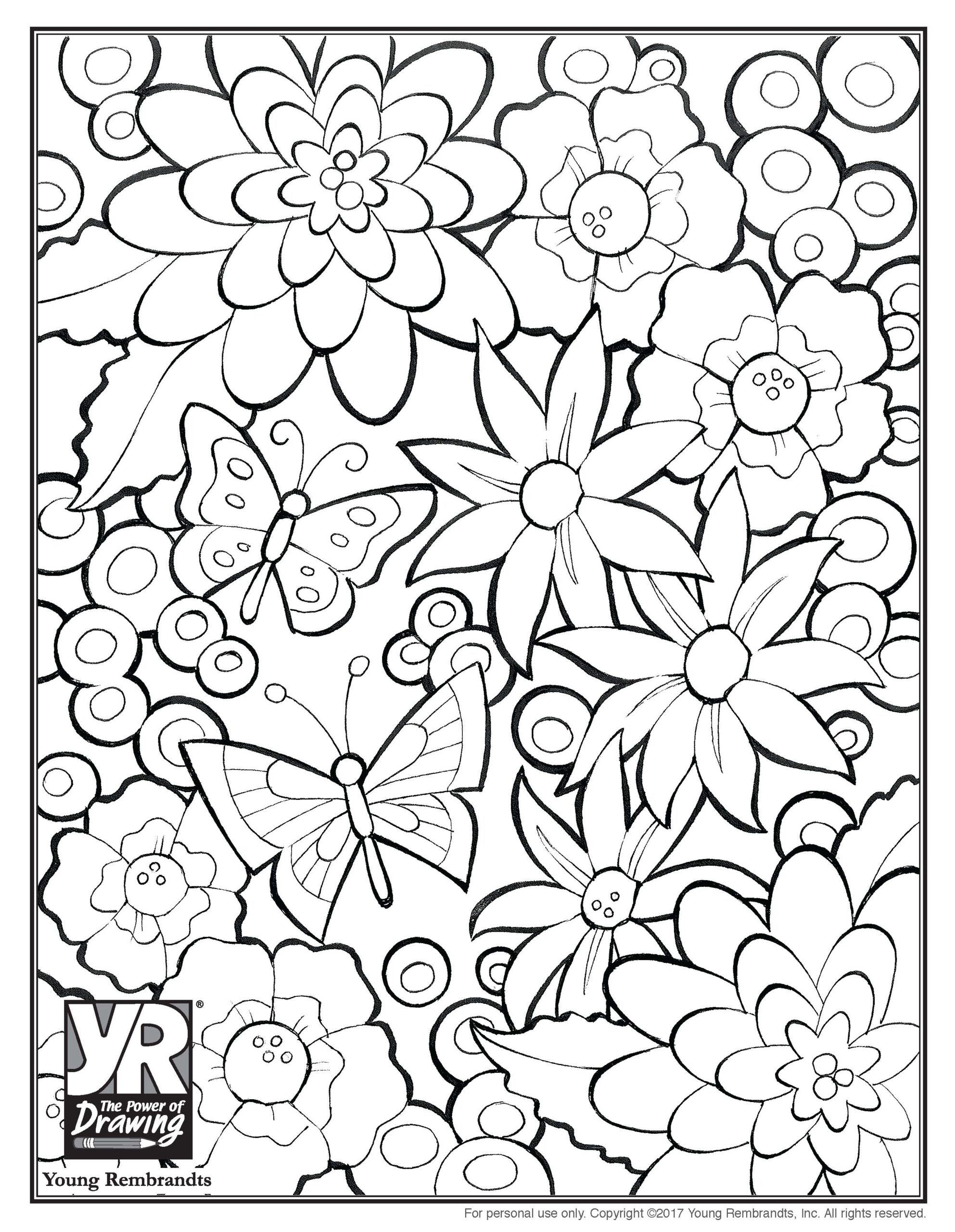 coloring pages of flowers coloring pages of flowers