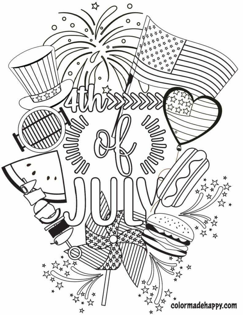 Fourth Of July Coloring Pages