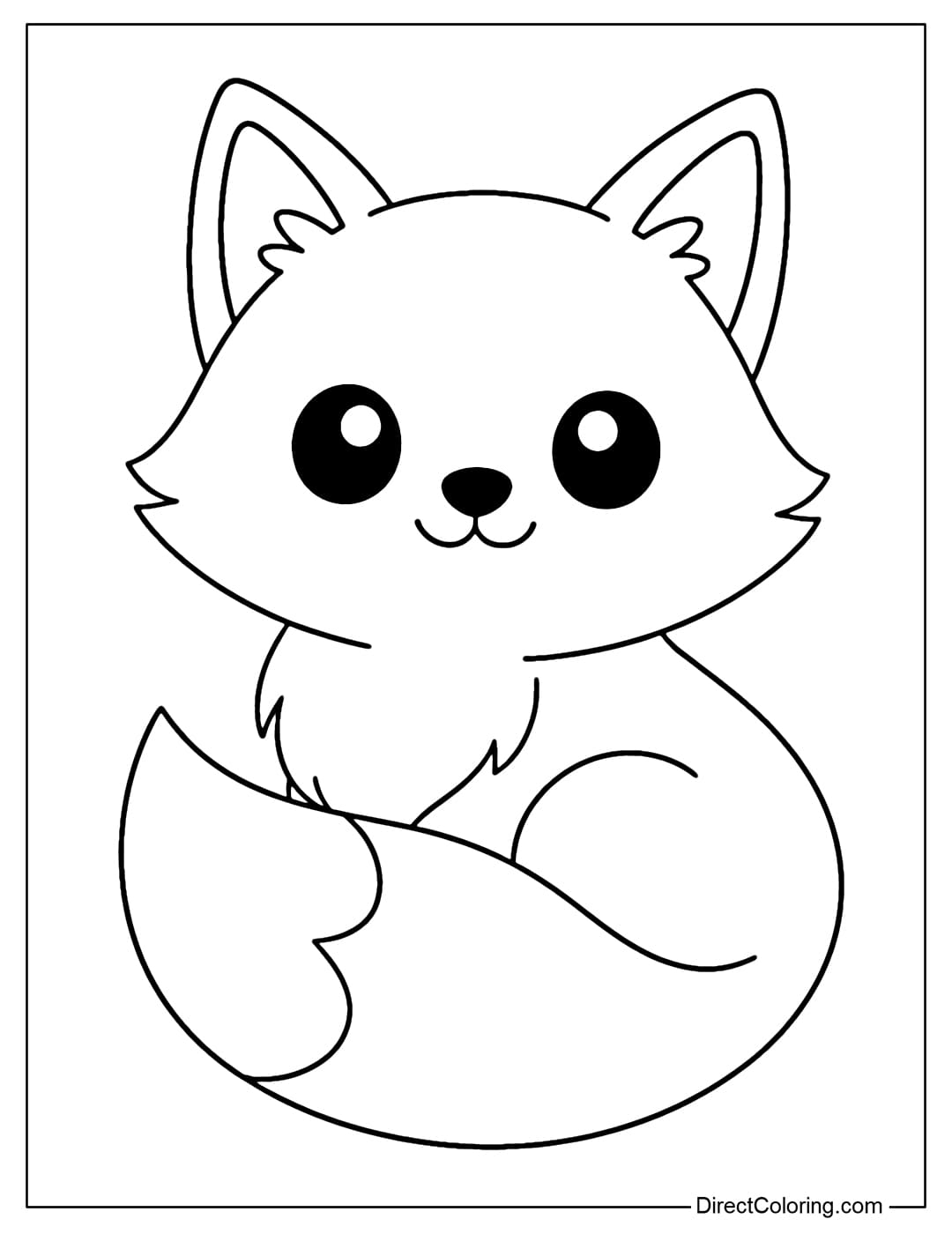 baby fox coloring page baby fox coloring page