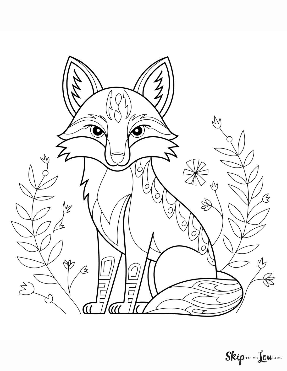 Fox Coloring Pages Free Printables Skip To My Lou Fox Coloring Pages Free Printables Skip To My Lou