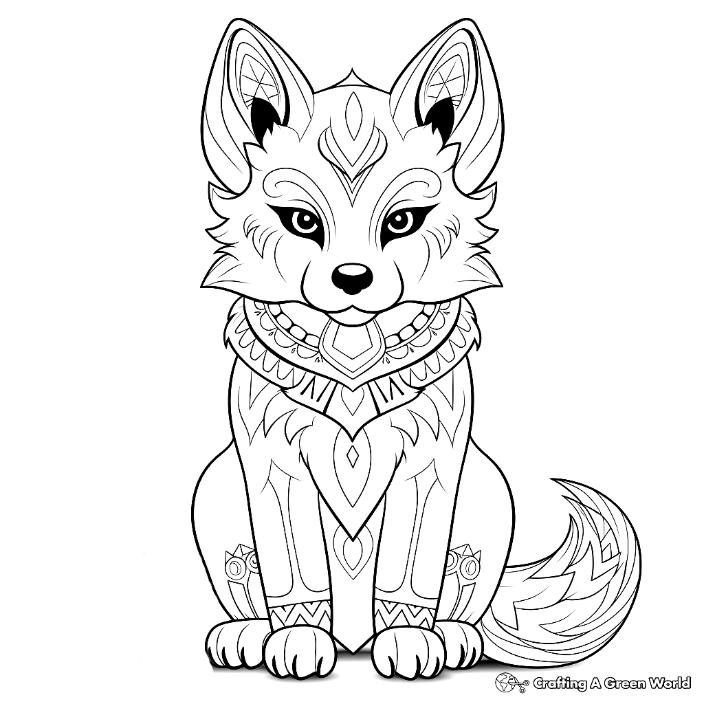 Fox For Adults Coloring Pages Free Printable  Fox For Adults Coloring Pages Free Printable