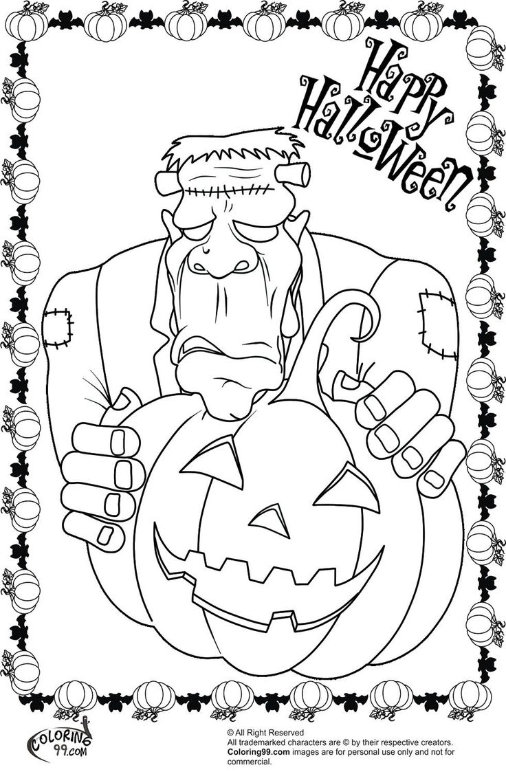 Frankenstein Coloring Sheets Frankenstein Coloring Sheets