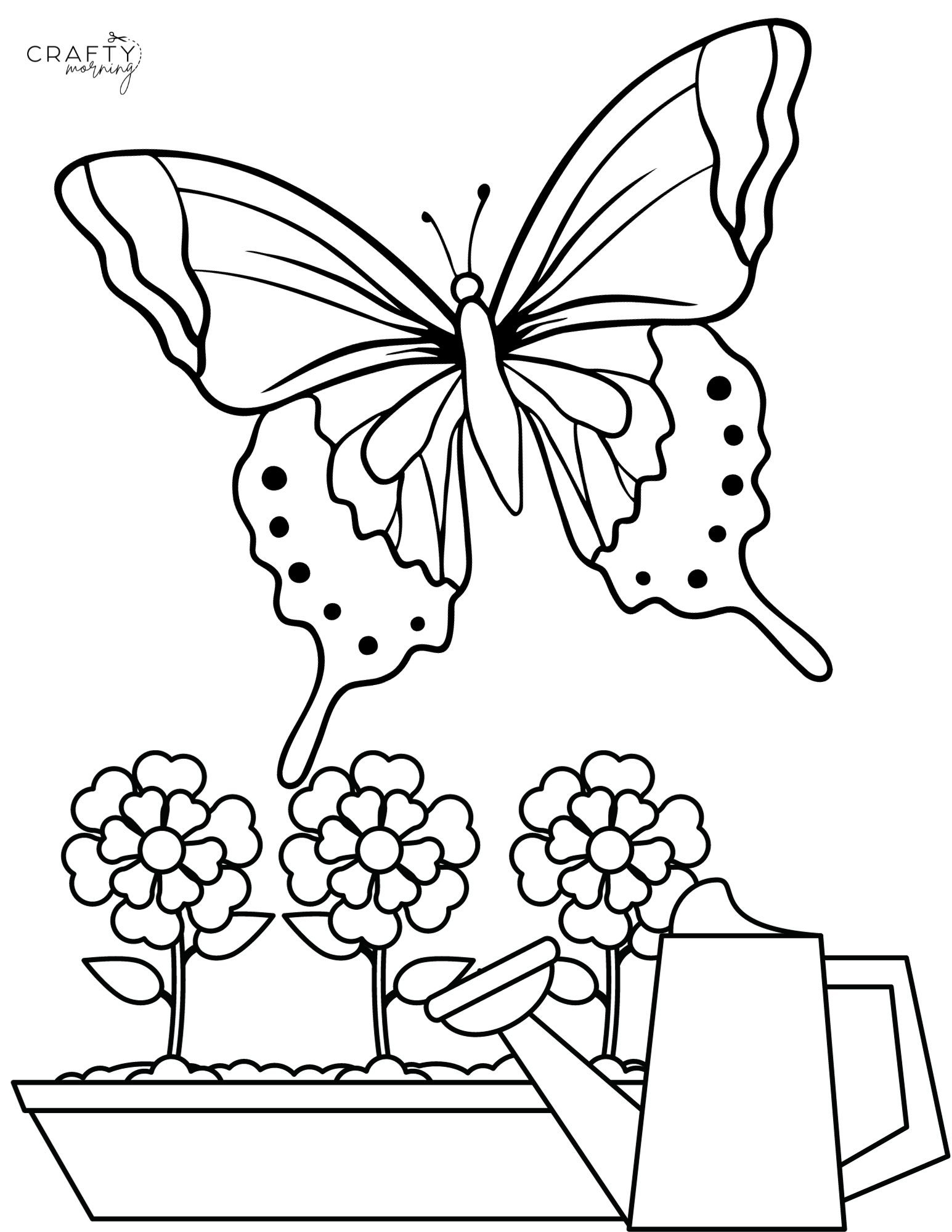 butterfly with flowers coloring pages butterfly with flowers coloring pages