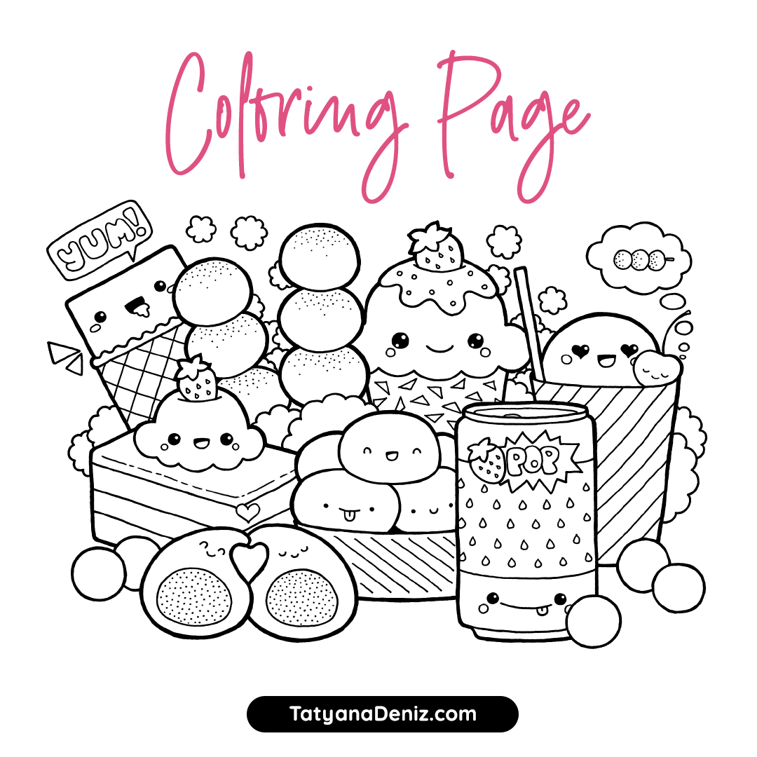 kawaii printable colouring pages kawaii printable colouring pages