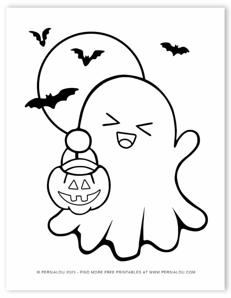 Free Cute Ghost Coloring Pages Free Cute Ghost Coloring Pages