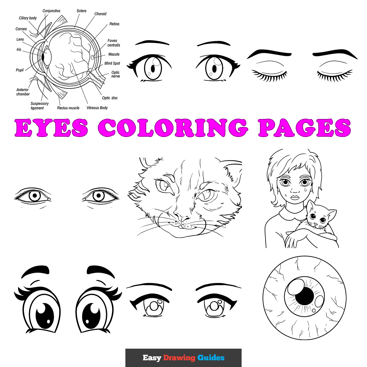 Free Eyes Coloring Pages For Kids 12 Printable Sheets Free Eyes Coloring Pages For Kids 12 Printable Sheets