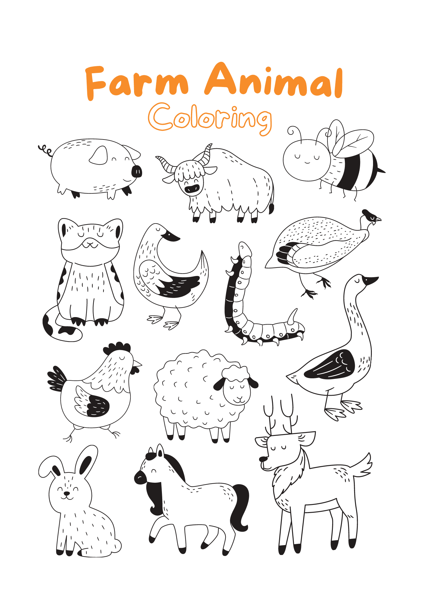 animal color pages
