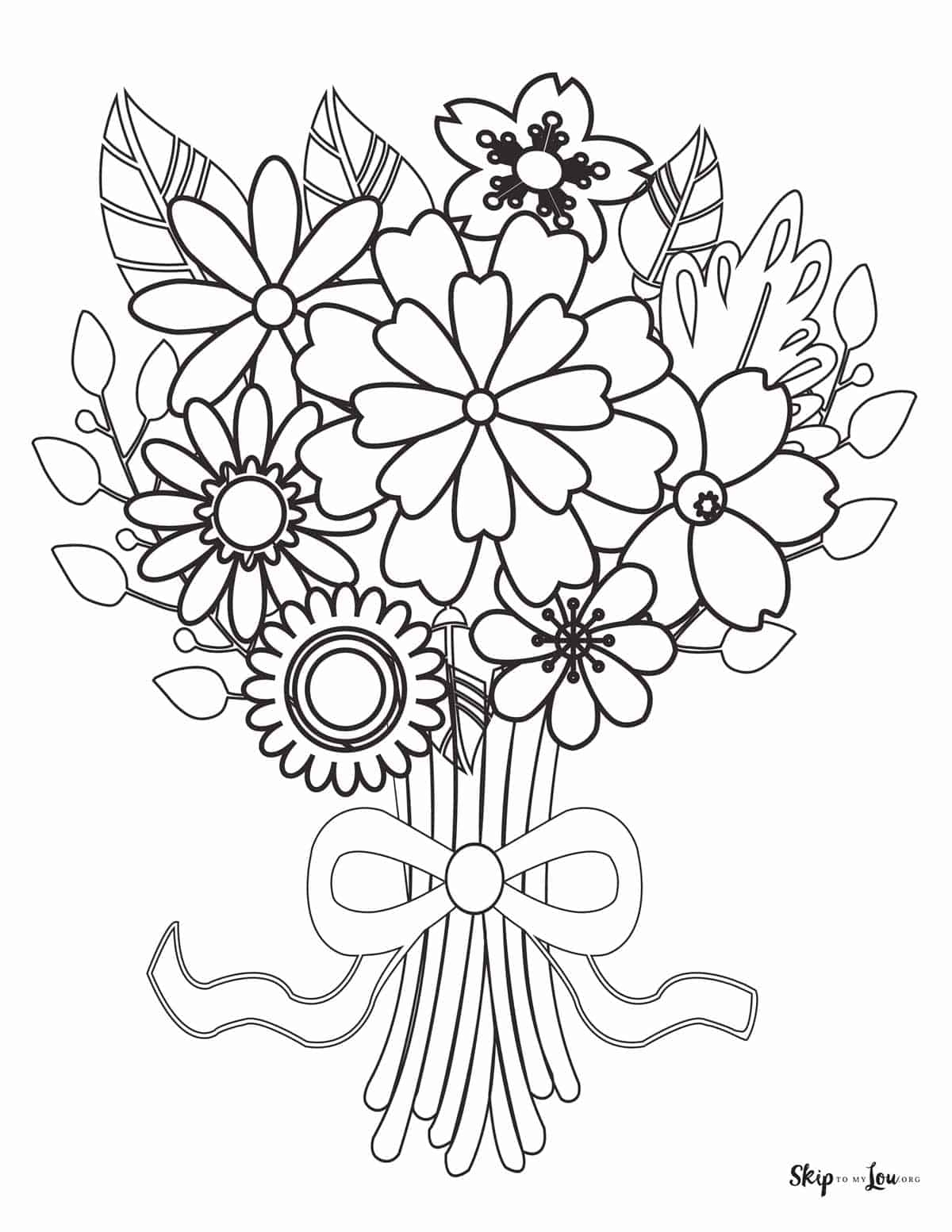FREE Flower Coloring Pages For Kids And Adults Skip To My Lou FREE Flower Coloring Pages For Kids And Adults Skip To My Lou