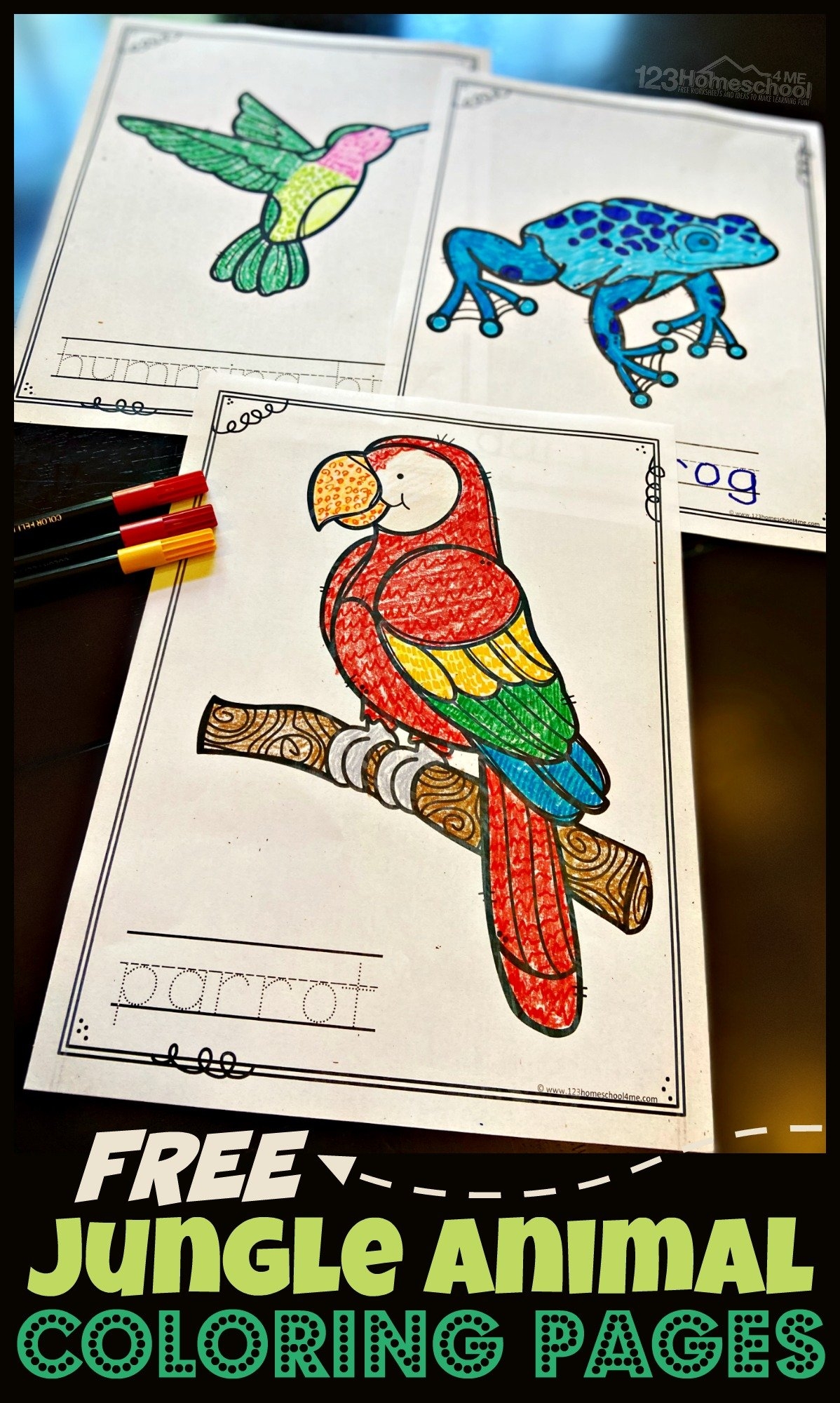 FREE FREE Printable Jungle Animal Coloring Pages Pdf  FREE FREE Printable Jungle Animal Coloring Pages Pdf
