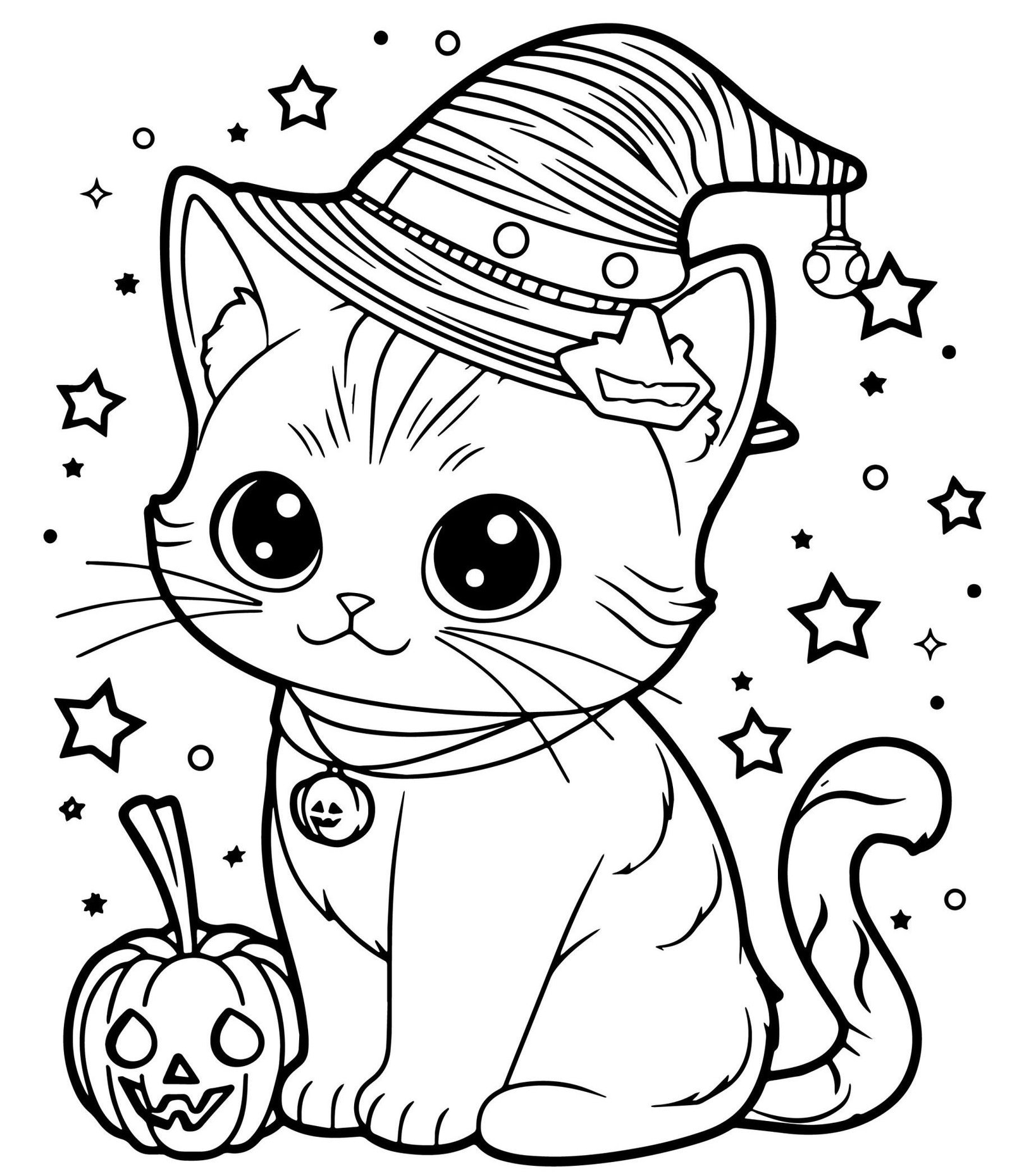 FREE Halloween Cat Coloring Pages Fun Spooky  FREE Halloween Cat Coloring Pages Fun Spooky