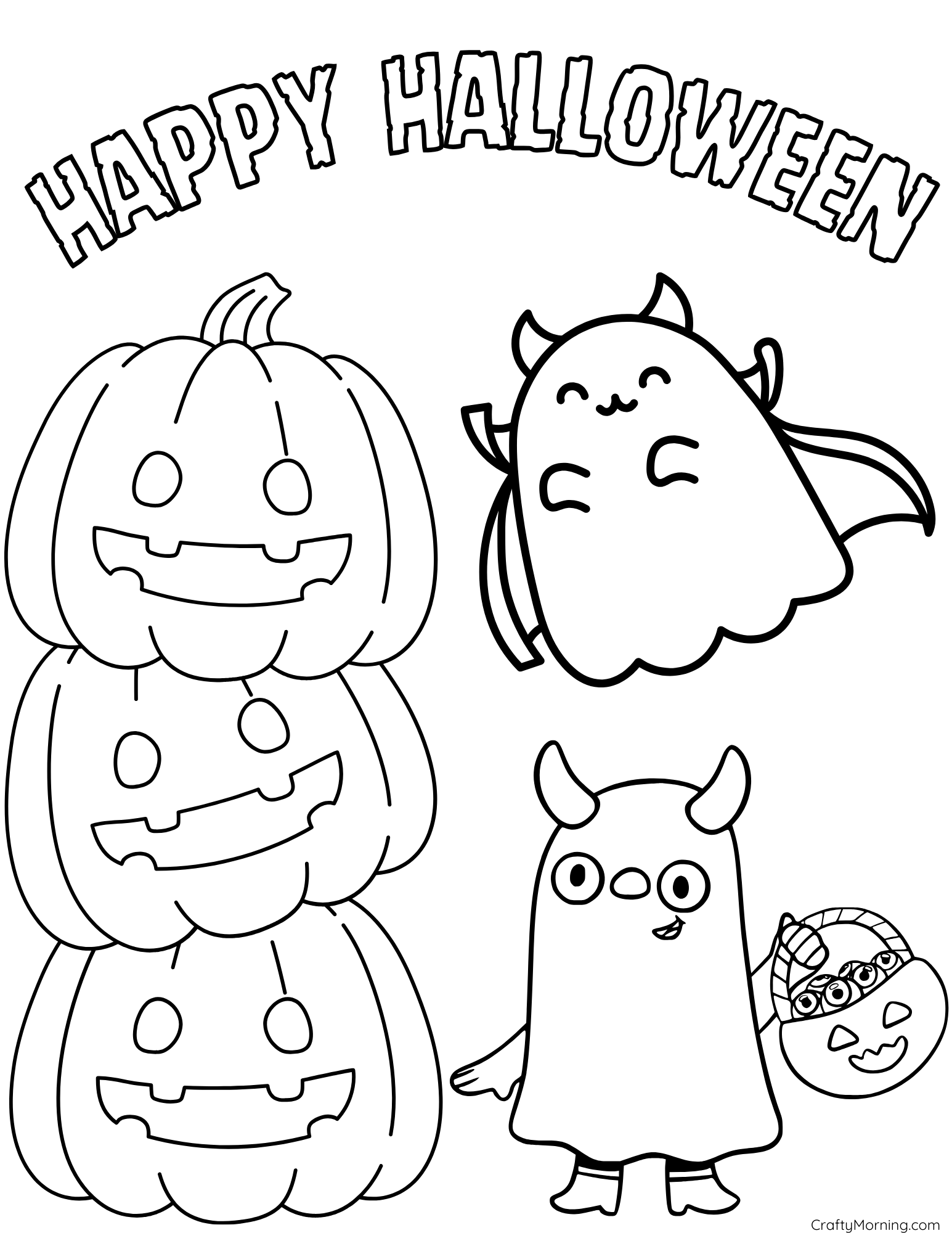 Free Halloween Coloring Pages To Print Crafty Morning