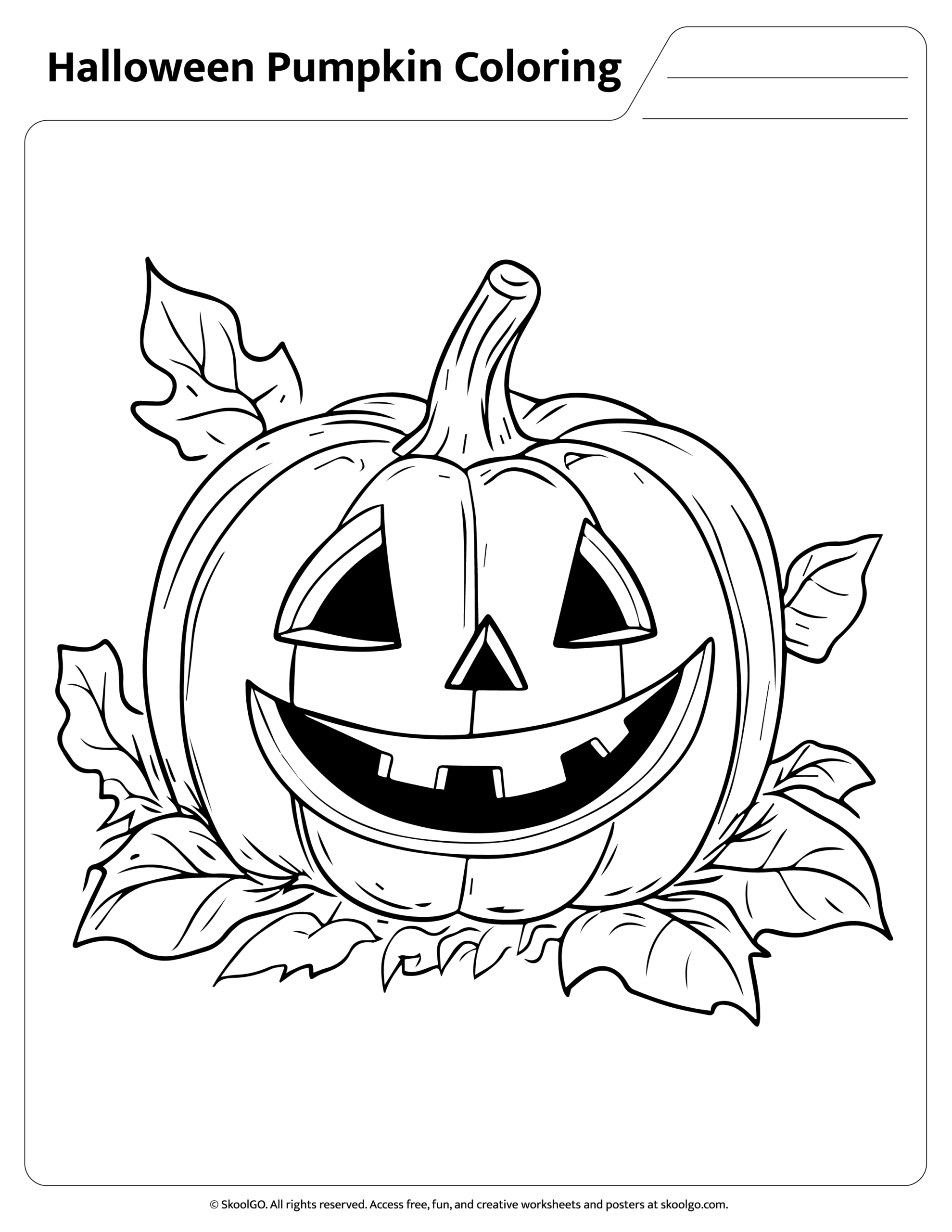 Free Halloween Pumpkin Coloring Sheet For Kids Free Halloween Pumpkin Coloring Sheet For Kids