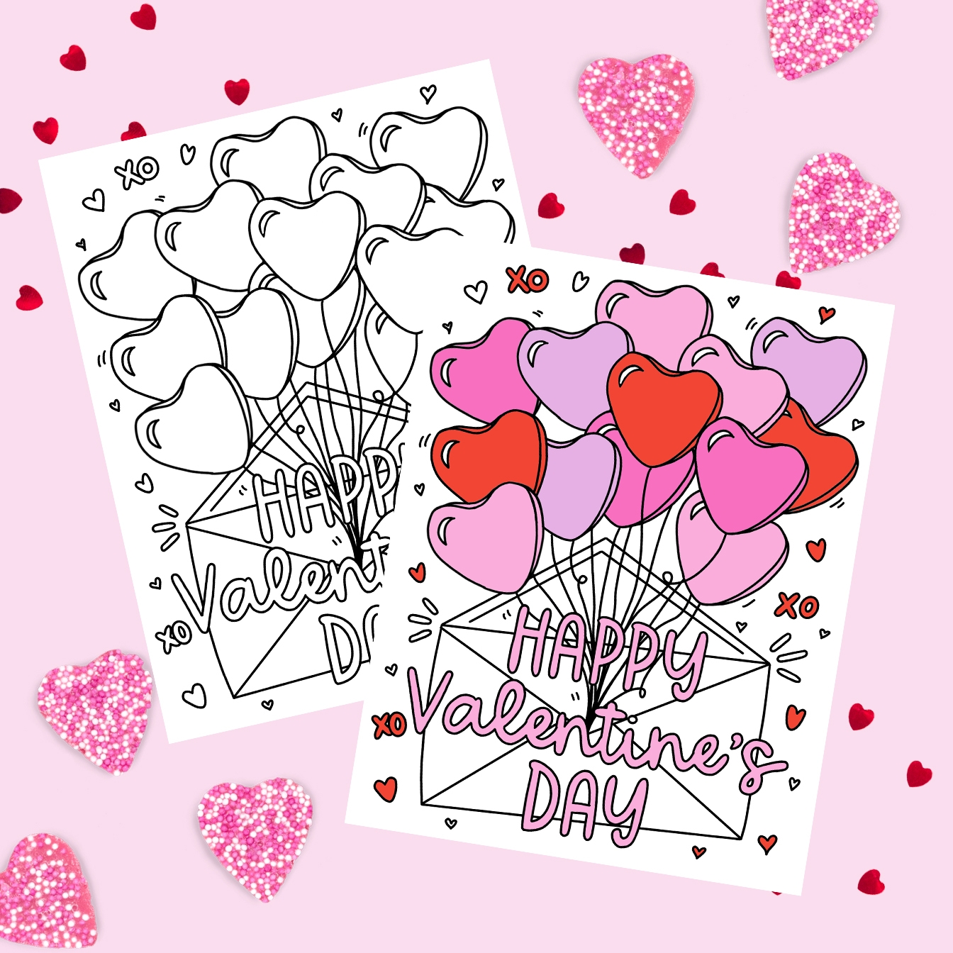 happy valentine's day coloring pages