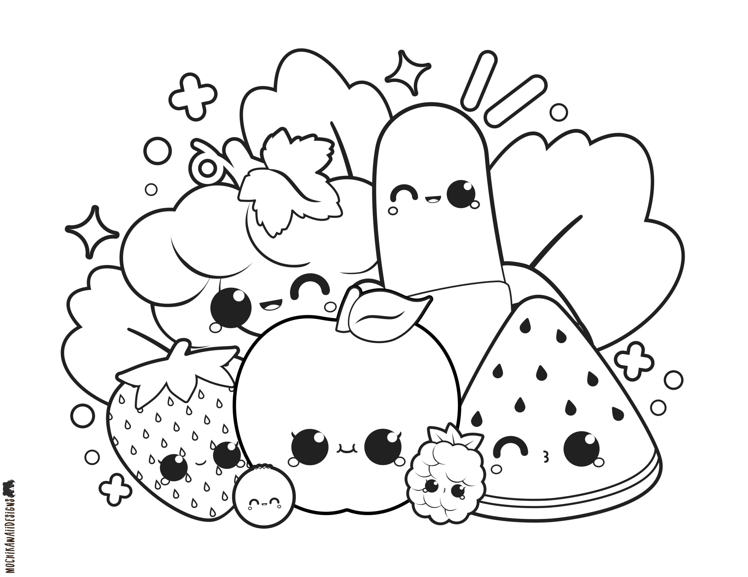 Free Kawaii Fruit Coloring Page Get Yours MochiKawaiiDesigns Free Kawaii Fruit Coloring Page Get Yours MochiKawaiiDesigns