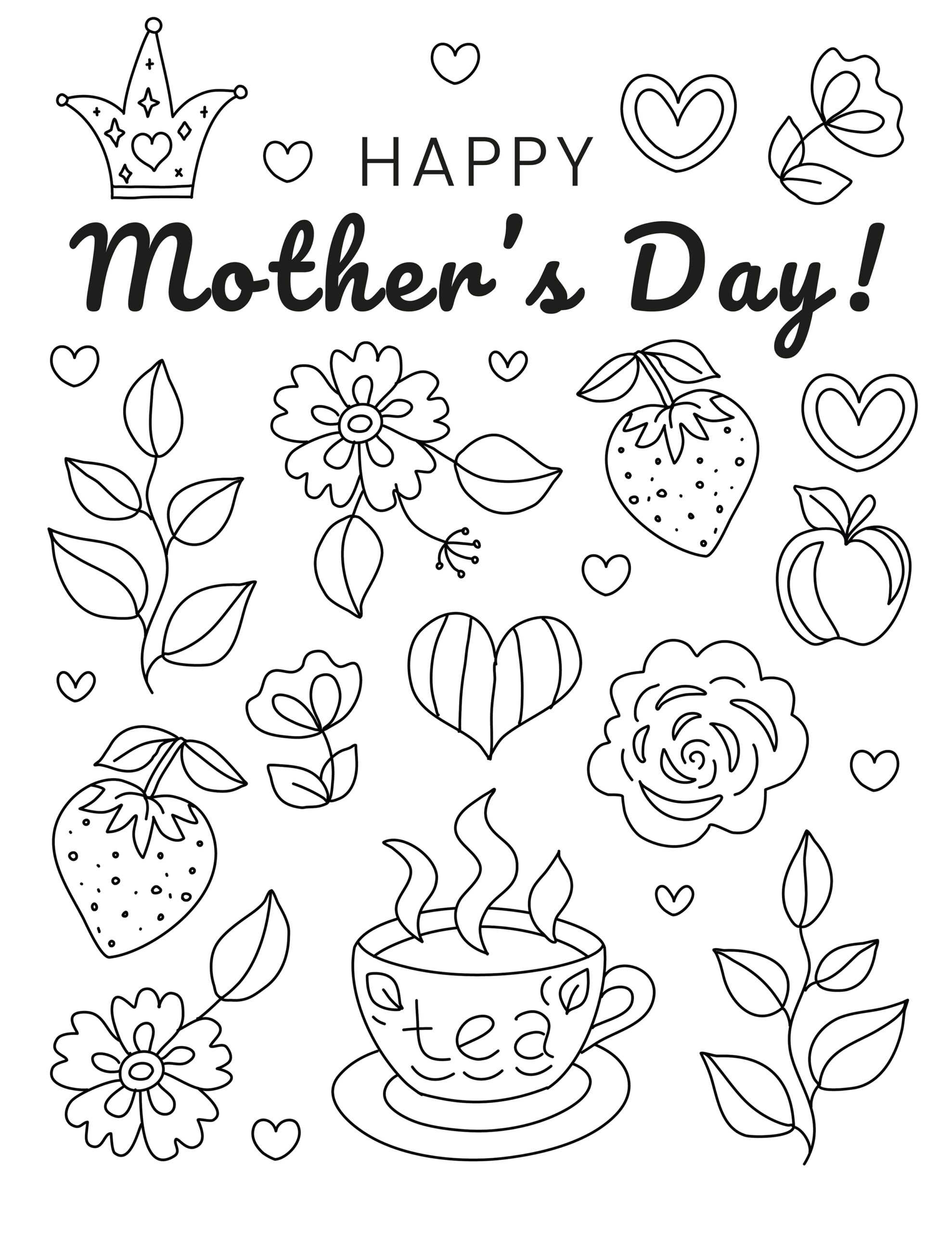 happy mothers day free coloring pages happy mothers day free coloring pages