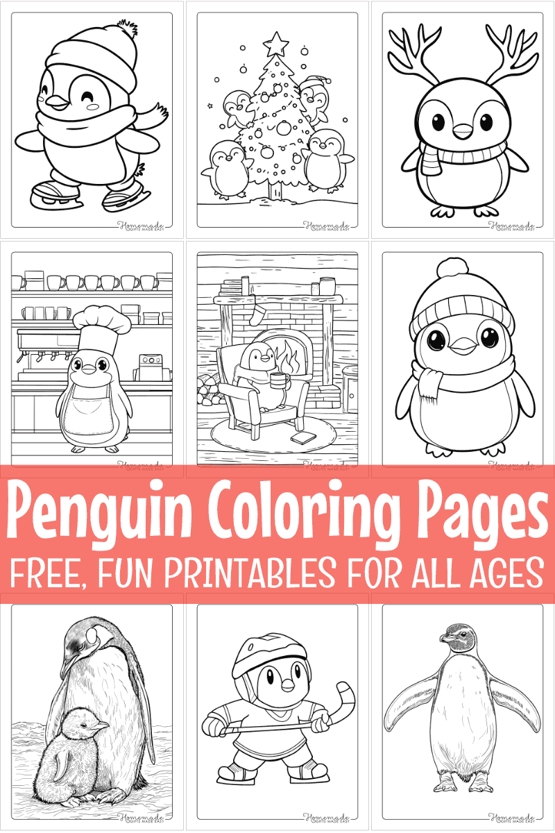 Free Penguin Coloring Pages For Kids PDF Printables  Free Penguin Coloring Pages For Kids PDF Printables