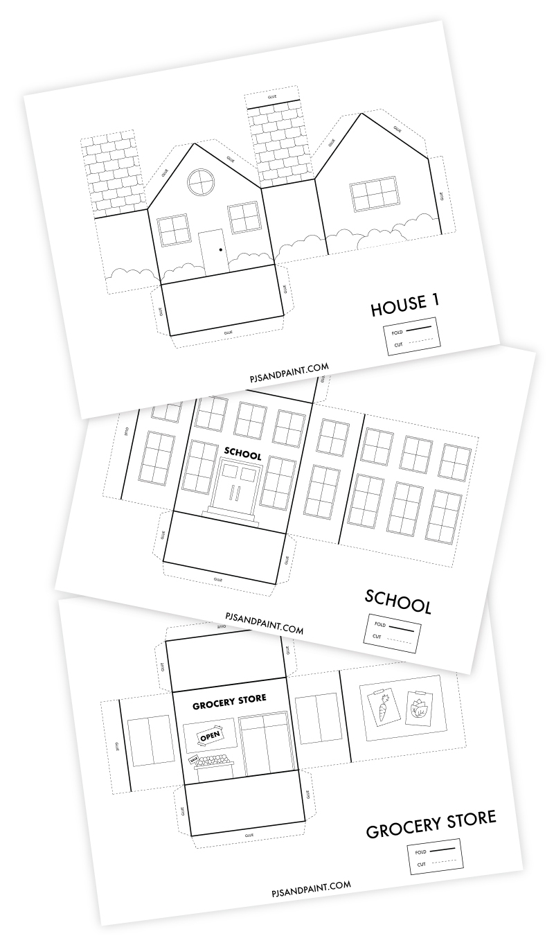 Free Printable 3D Buildings Coloring Pages Pjs And Paint