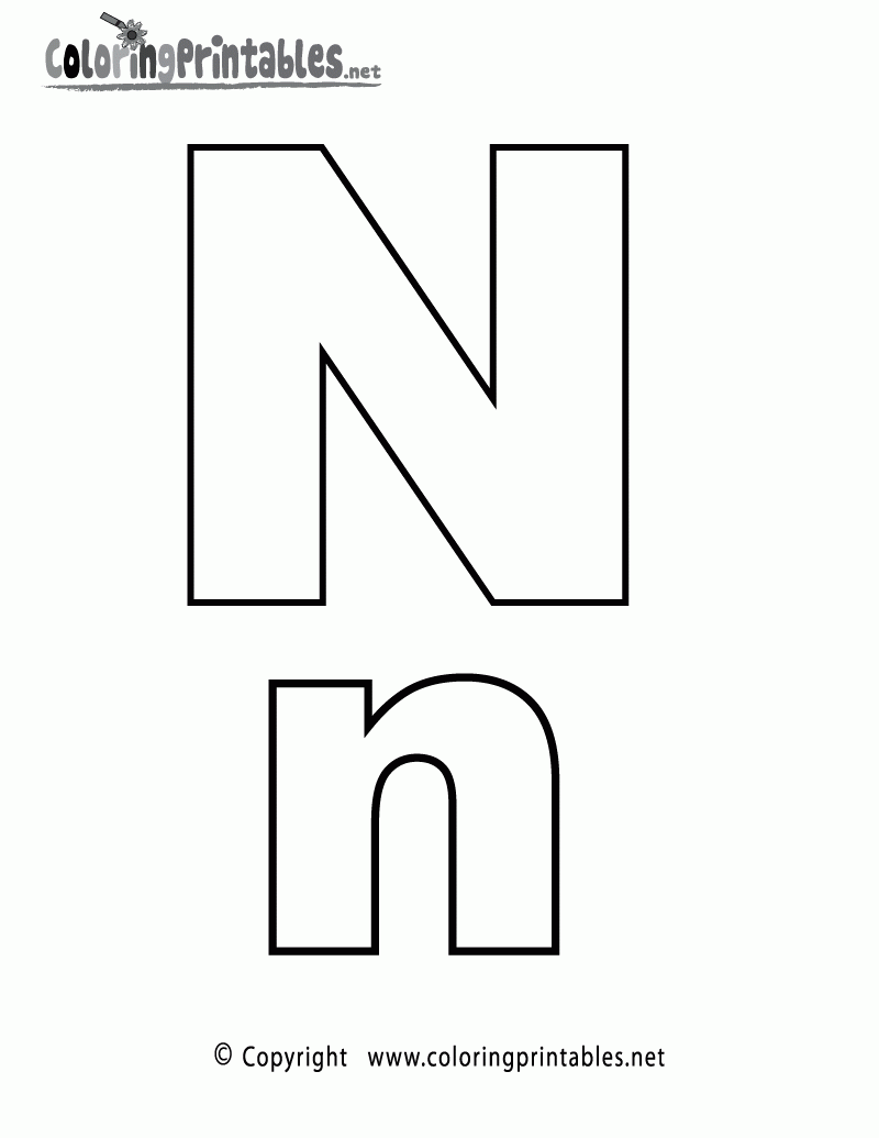 coloring pages for the letter n coloring pages for the letter n