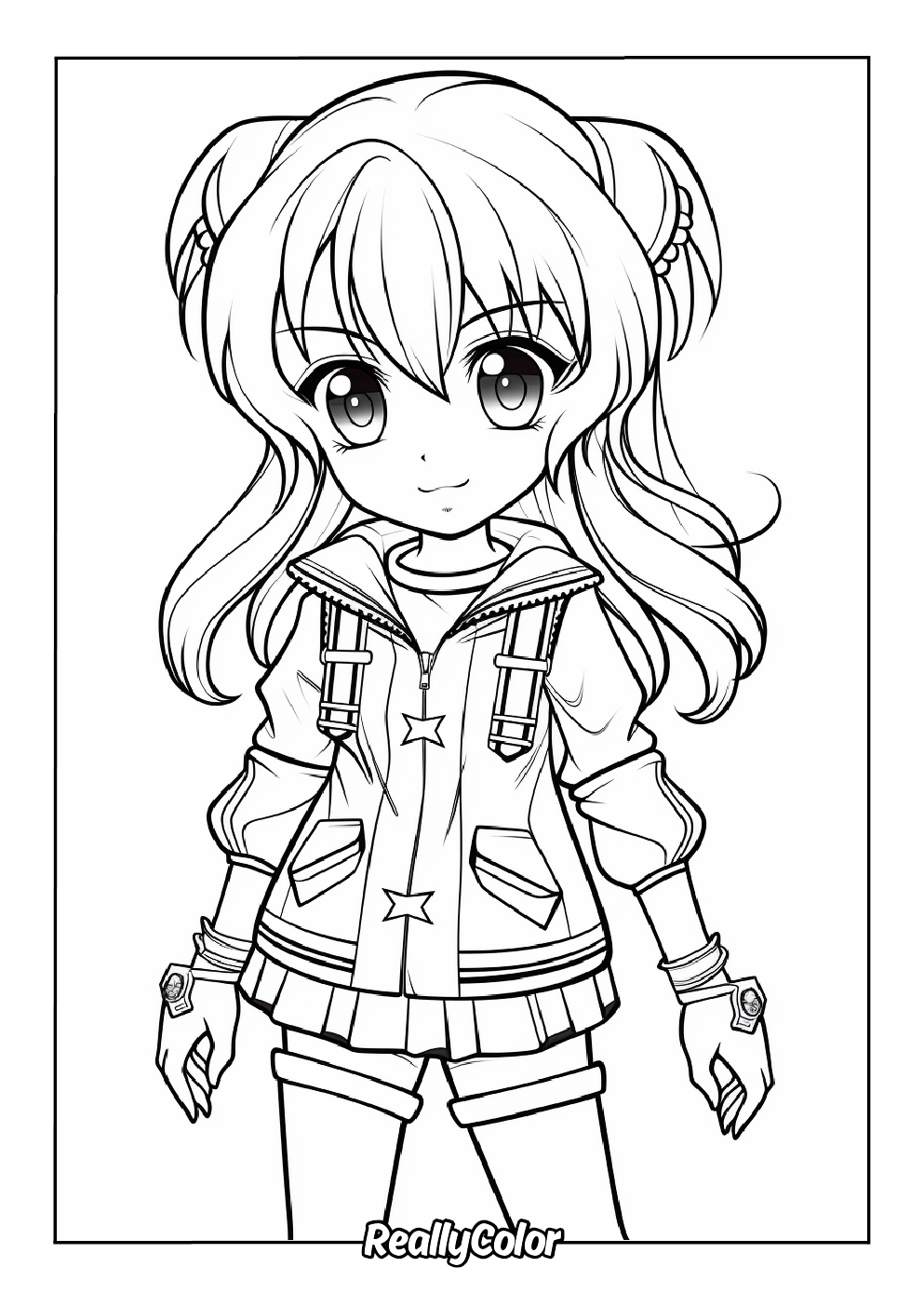 Free Printable Anime Girl Coloring Pages Free Printable Anime Girl Coloring Pages