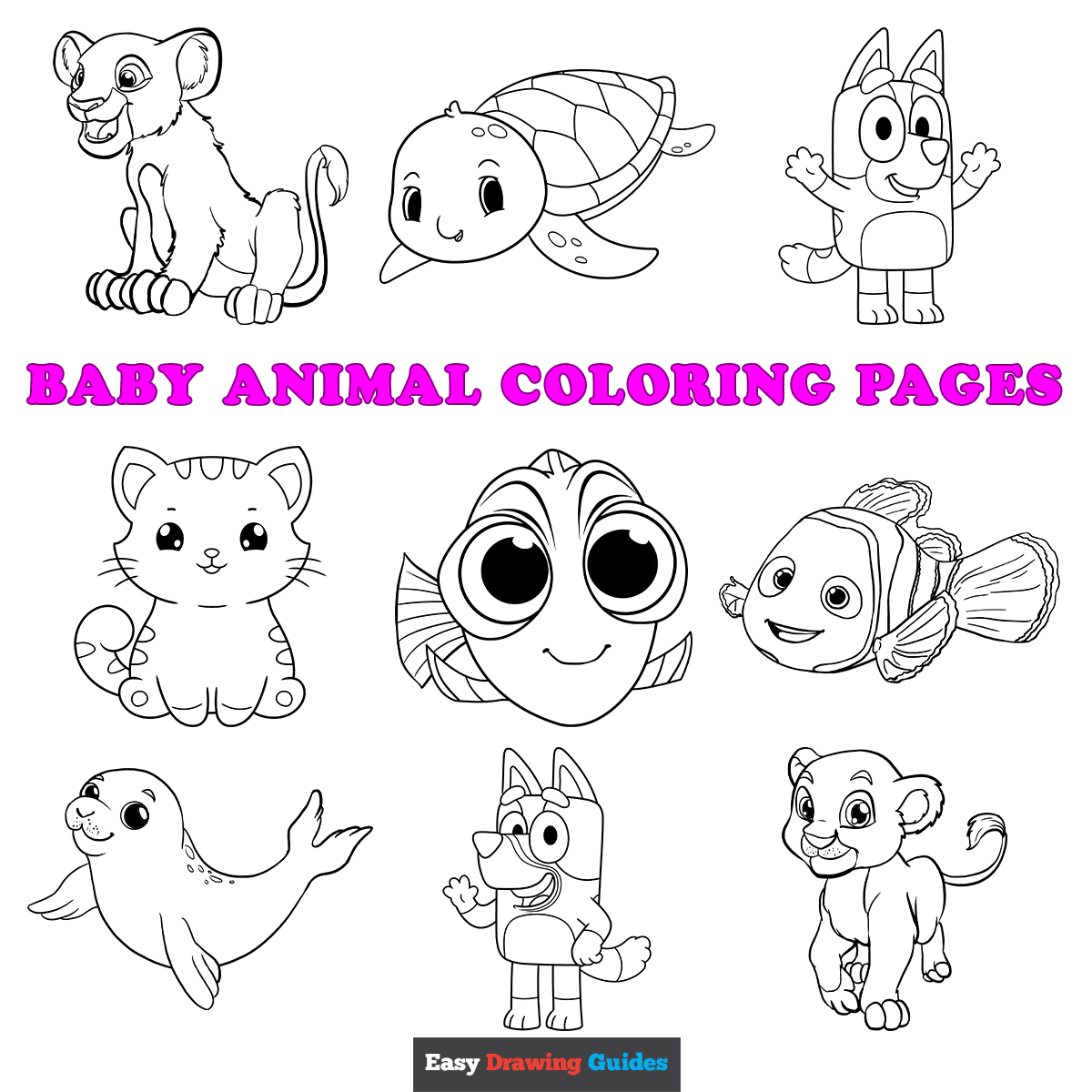 Free Printable Baby Animal Coloring Pages For Kids Free Printable Baby Animal Coloring Pages For Kids