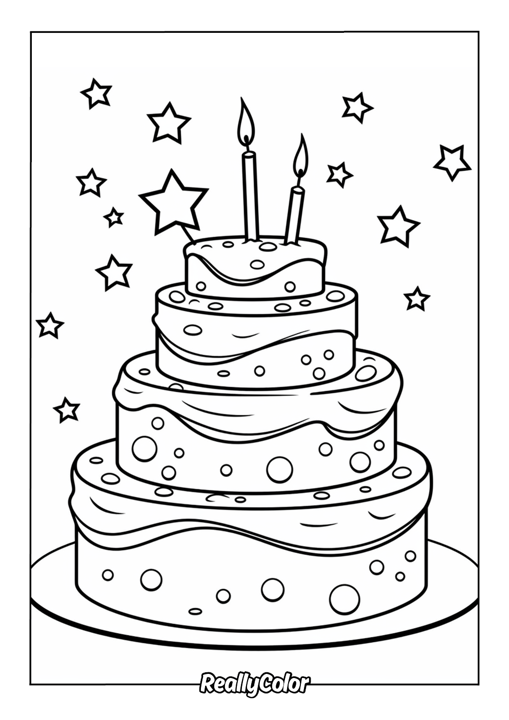 Free Printable Birthday Cake Coloring Pages Free Printable Birthday Cake Coloring Pages
