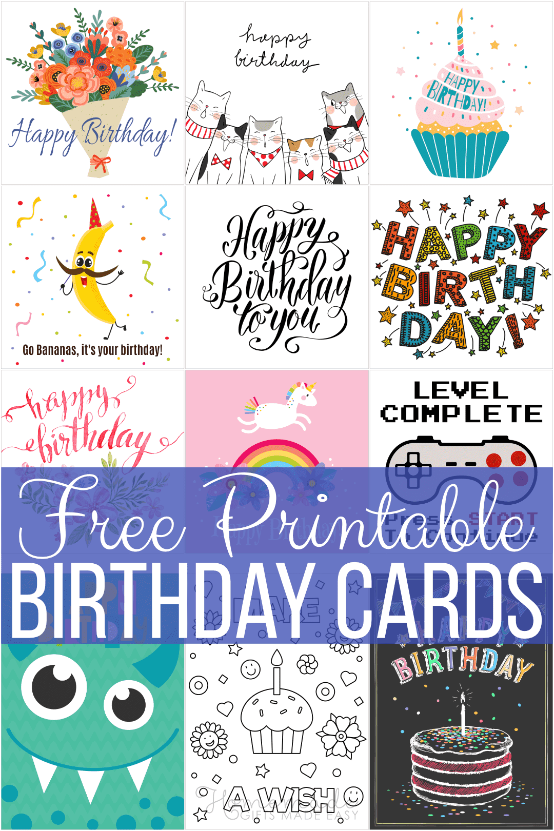 Free Printable Birthday Cards For Everyone Worksheets Library