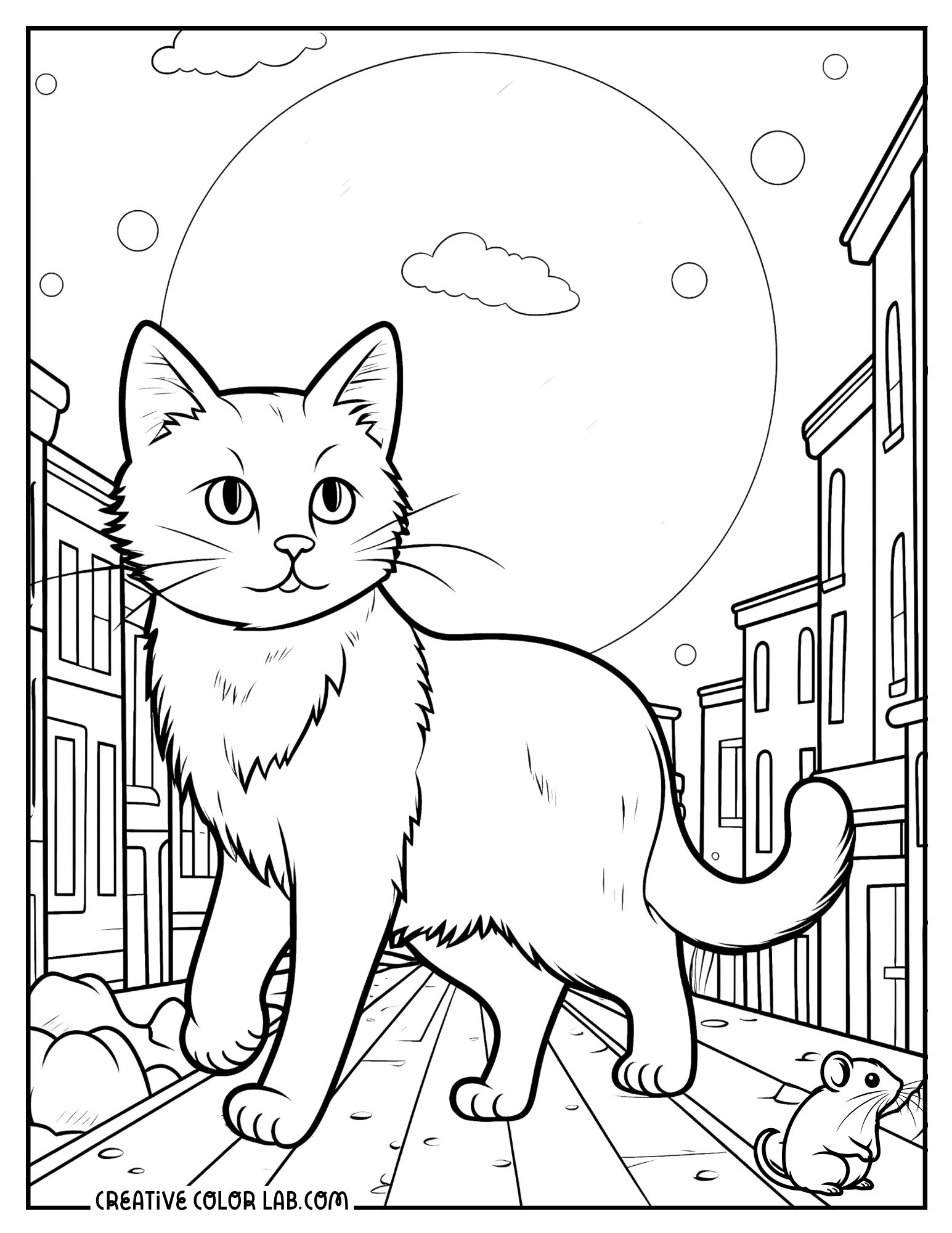 cat printable coloring pages