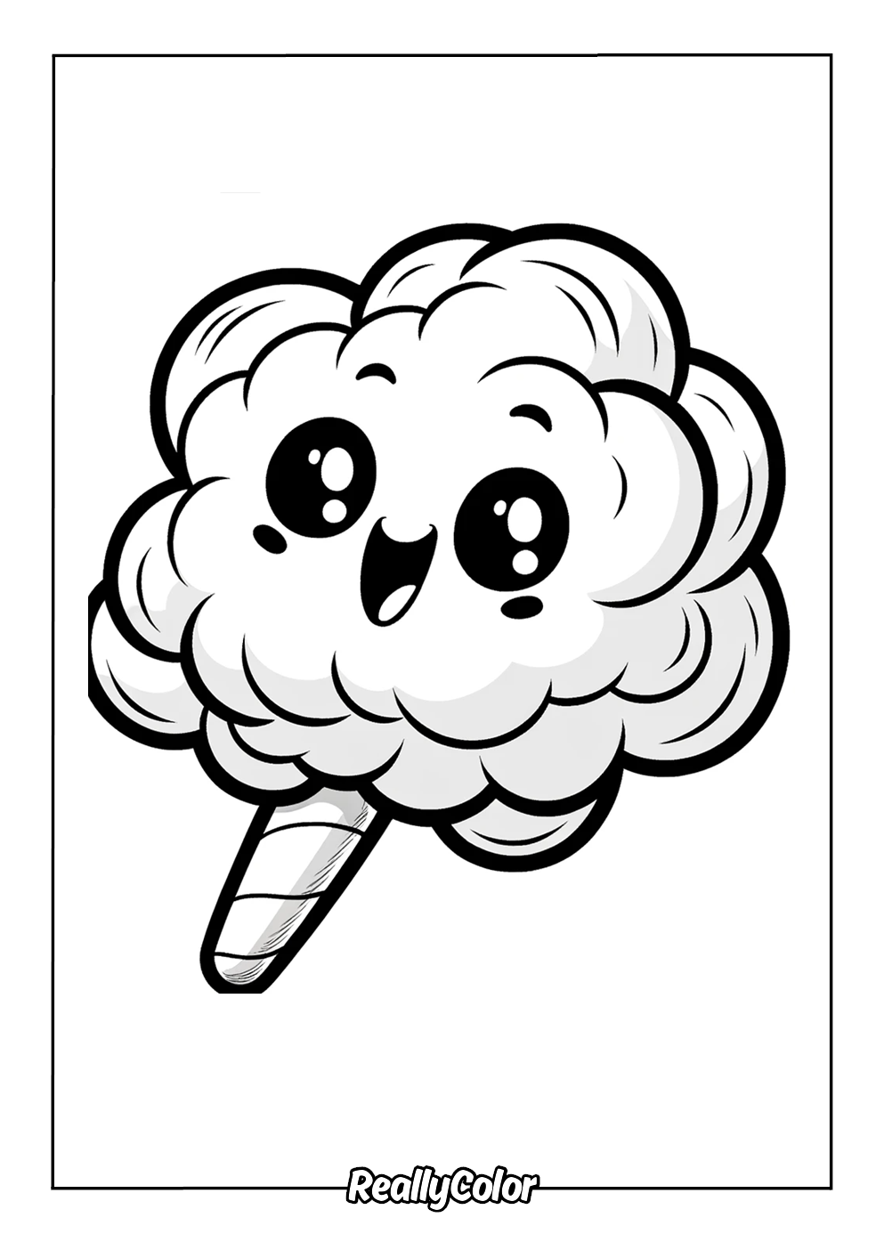 Free Printable Cotton Candy Coloring Pages