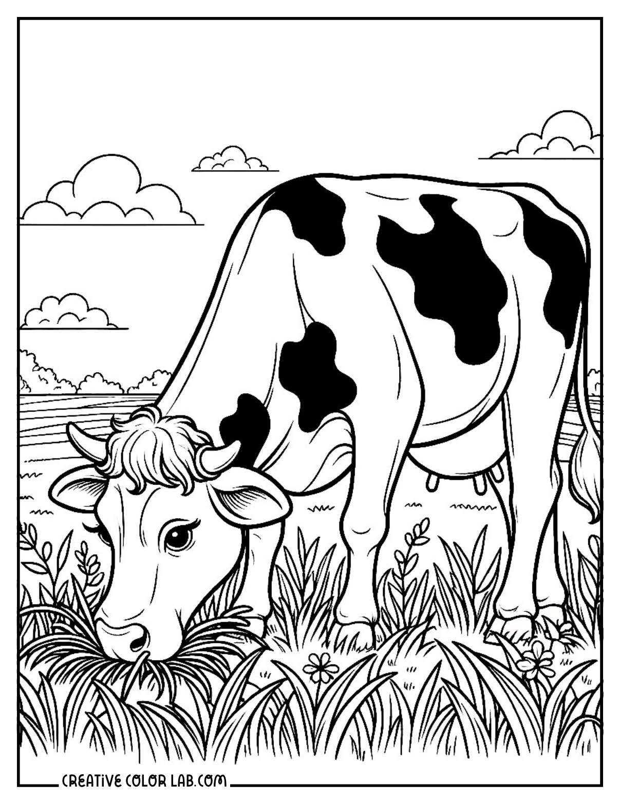 Free Printable Cow Coloring Pages Free Printable Cow Coloring Pages
