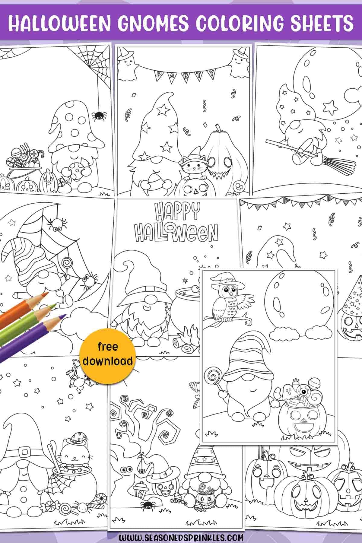 Free Printable Halloween Coloring Pages Halloween Gnomes Seasoned Sprinkles Free Printable Halloween Coloring Pages Halloween Gnomes Seasoned Sprinkles