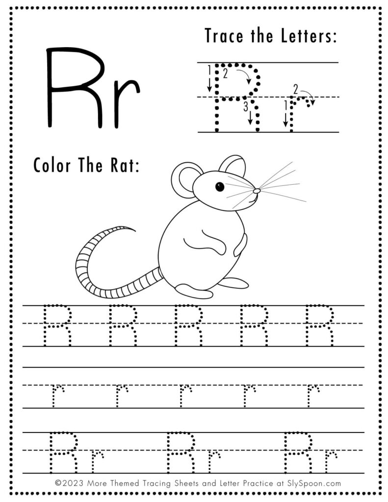 letter r color sheet letter r color sheet