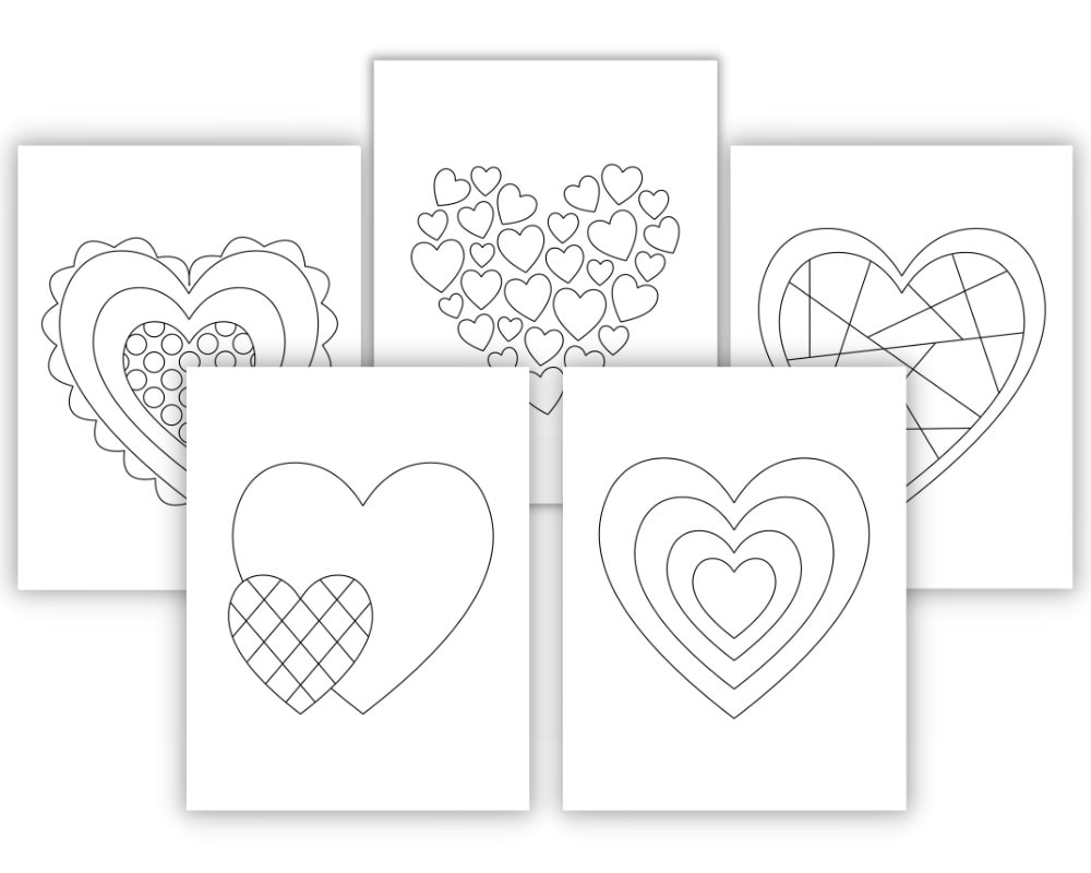 Free Printable Heart Coloring Pages For Kids Adults The Craft at Home Family
