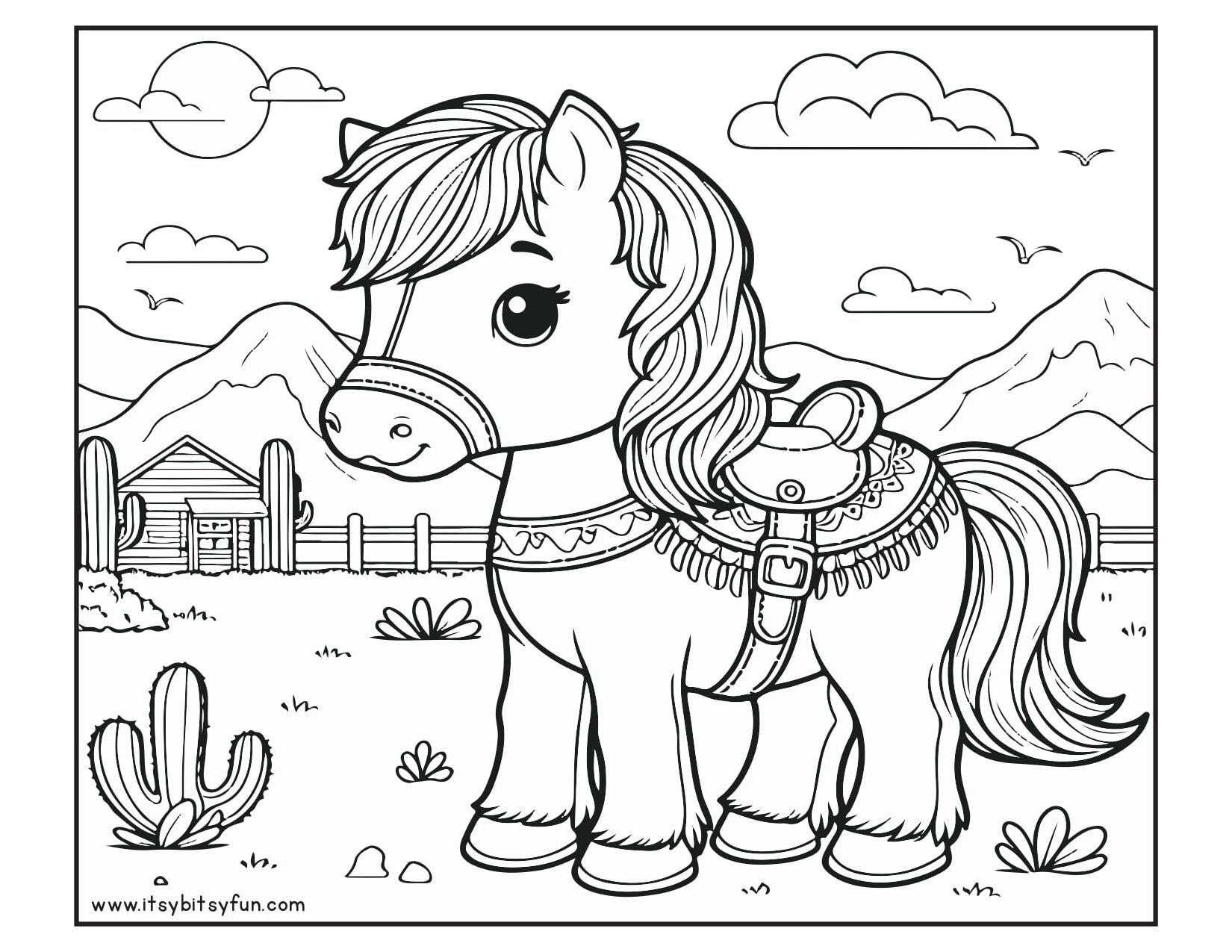 Free Printable Horse Coloring Pages For Kids Itsy Bitsy Fun Free Printable Horse Coloring Pages For Kids Itsy Bitsy Fun